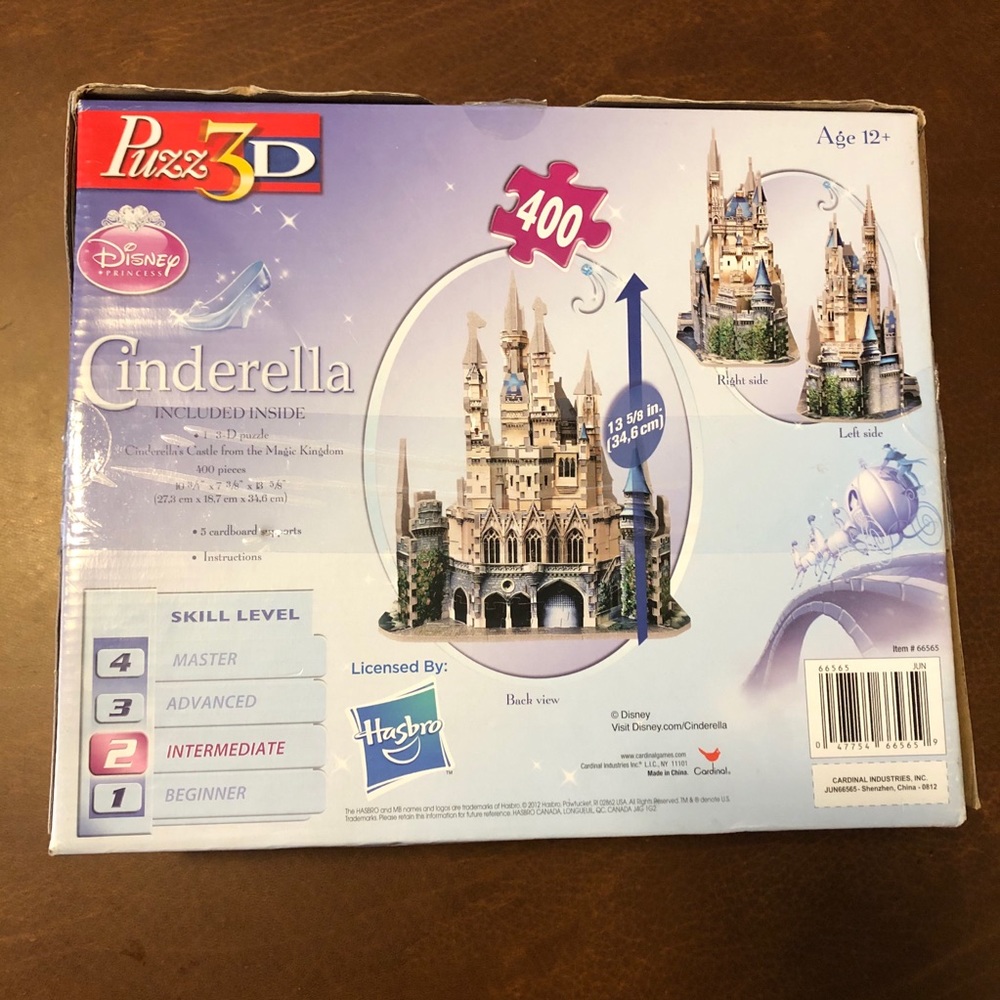 Cinderella Hasbro 400 piece 3D puzzle - Picture 14 of 16